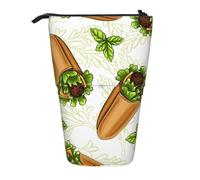 YXDVPALNE Burrito di verdure,Astuccio telescopico, portapenne con supporto e astuccio con cerniera