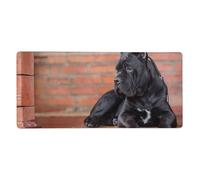 YXDVPALNE Cane Corso Big Black Dogs Pets,Tappetino per mouse di grandi dimensioni per scrivania, per computer, tastiera e mouse, 40 x 90 cm.