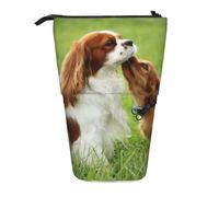 YXDVPALNE Cavalier King Charles Spaniel,Astuccio telescopico, portapenne con supporto e astuccio con cerniera