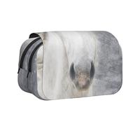 YXDVPALNE Cavallo Camargue Astuccio portapenne portatile a doppia conchiglia con cerniera