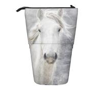 YXDVPALNE Cavallo Camargue,Astuccio telescopico, portapenne con supporto e astuccio con cerniera