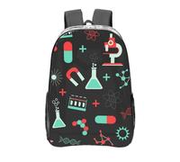 YXDVPALNE Chimica verde e modelli scientifici, Zaino da 16 pollici Zaino casual Zaino trasparente Zaino da scuola resistente all'acqua
