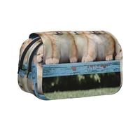 YXDVPALNE Chow-Chow Cani Carini Cinque Cuccioli Astuccio portapenne portatile a doppia conchiglia con cerniera