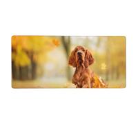 YXDVPALNE Cocker Spaniel Autumn Park Brown Spaniel Dogs,Tappetino per mouse di grandi dimensioni per scrivania, per computer, tastiera e mouse, 40 x 90 cm.