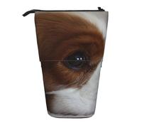 YXDVPALNE Cuccioli di Cavalier King Charles Spaniel,Astuccio telescopico, portapenne con supporto e astuccio con cerniera