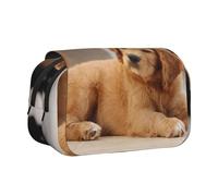 YXDVPALNE Cucciolo di Cocker Spaniel, cani di piccola taglia, animali domestici Astuccio portapenne portatile a doppia conchiglia con cerniera