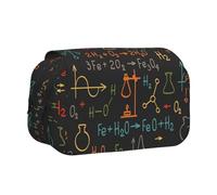 YXDVPALNE Esperimento didattico sulle equazioni chimiche Astuccio portapenne portatile a doppia conchiglia con cerniera