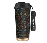 YXDVPALNE Esperimento didattico sulle equazioni chimiche,Tazza da caffè in acciaio inossidabile 316 con cordino, bicchiere termico da viaggio per auto, 500 ml
