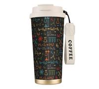 YXDVPALNE Esperimento didattico sulle equazioni chimiche,Tazza da caffè in acciaio inossidabile 316 con cordino, bicchiere termico da viaggio per auto, 500 ml