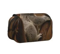 YXDVPALNE Koala carino sull'albero Astuccio portapenne portatile a doppia conchiglia con cerniera