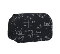 YXDVPALNE Matematica senza soluzione di continuità con le formule delle forme geometriche Astuccio portapenne portatile a doppia conchiglia con cerniera