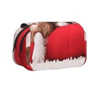 YXDVPALNE Modello Cavalier King Charles Spaniel Astuccio portapenne portatile a doppia conchiglia con cerniera