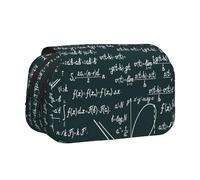 YXDVPALNE Modello di formule matematiche scritte a mano Astuccio portapenne portatile a doppia conchiglia con cerniera