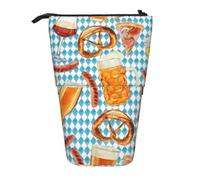 YXDVPALNE Modello di pizza con pane e salsiccia,Astuccio telescopico, portapenne con supporto e astuccio con cerniera