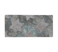 YXDVPALNE Modello Star Metal Retro,Tappetino per mouse di grandi dimensioni per scrivania, per computer, tastiera e mouse, 40 x 90 cm.