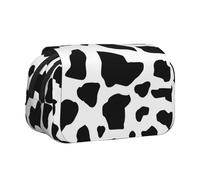 YXDVPALNE Mucca (carattere piccolo) Astuccio portapenne portatile a doppia conchiglia con cerniera