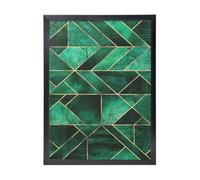 YXDVPALNE Natura astratta - Verde smeraldo, Stampe artistiche da parete con cornice nera, dipinto decorativo da appendere alla parete, 30 x 40 cm