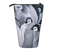 YXDVPALNE Pinguino nella neve,Astuccio telescopico, portapenne con supporto e astuccio con cerniera