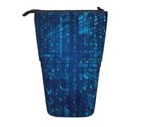 YXDVPALNE Programmatore Codice binario blu,Astuccio telescopico, portapenne con supporto e astuccio con cerniera