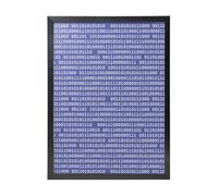 YXDVPALNE Programmatore Codice binario per computer Viola, Stampe artistiche da parete con cornice nera, dipinto decorativo da appendere alla parete, 30 x 40 cm