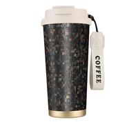 YXDVPALNE Programmatore di codice informatico,Tazza da caffè in acciaio inossidabile 316 con cordino, bicchiere termico da viaggio per auto, 500 ml