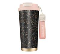 YXDVPALNE Programmatore di codice informatico,Tazza da caffè in acciaio inossidabile 316 con cordino, bicchiere termico da viaggio per auto, 500 ml