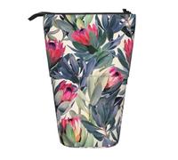 YXDVPALNE Protea Paradise stampato,Astuccio telescopico, portapenne con supporto e astuccio con cerniera