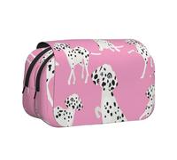 YXDVPALNE Simpatico cane dalmata Astuccio portapenne portatile a doppia conchiglia con cerniera