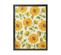 YXDVPALNE Sorrisi di girasole freschi stampati, Stampe artistiche da parete con cornice nera, dipinto decorativo da appendere alla parete, 30 x 40 cm
