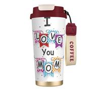YXDVPALNE Voglio bene alla tua mamma,Tazza da caffè in acciaio inossidabile 316 con cordino, bicchiere termico da viaggio per auto, 500 ml