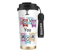 YXDVPALNE Voglio bene alla tua mamma,Tazza da caffè in acciaio inossidabile 316 con cordino, bicchiere termico da viaggio per auto, 500 ml