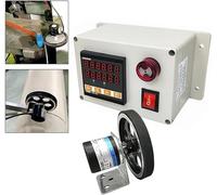YXFAZPP Contatore di Lunghezza Digitale, Contatore di Lunghezza Intelligente, Encoder rotativo con Rotella e cicalino, Campo di conteggio 0-999999, per Lenza
