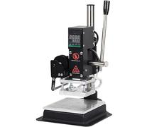 YXFAZPP Goffratrice Manuale da 500 W, Stamper a Caldo con Display Digitale, Piastra riscaldante Corsa di scanalatura: ≤50 mm