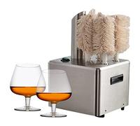 YXFAZPP Lavabicchieri Elettrico Commerciale, Macchina per la Pulizia del Bicchiere da Vino per Cantina con 5 Spazzole per la Pulizia, per Bar, caffè, Cucina, Ristorante, Catena di Negozi, Hotel