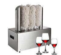YXFAZPP Lucidatrice Commerciale per Bicchieri da Vino, lucidatrice elettrica per Tazze in Ceramica a 8 Teste, lavabicchieri, lavatrici da 660 Tazze/Ora, Asciugatura ad Aria Calda
