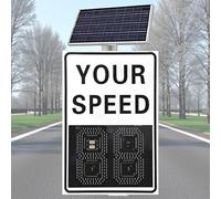 YXFAZPP Segnale di Limite di velocità Radar ad energia Solare - Display Detective Radar con Limite di velocità a LED, Segno di Feedback Radar, applicabile alle autostrade