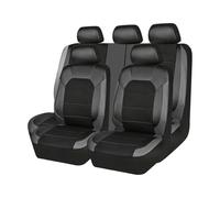 YXFCD Auto Set Coprisedili per VW Tiguan 2016-2019 2020 2021 2022 2023 SEL R-Line Elegance, Pelle Protezione Sedili Anteriori e Posteriori Completo Antiscivolo Traspirante Auto Accessori,D/Gray