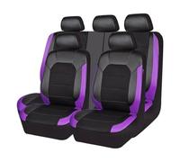 YXFCD Auto Set Coprisedili per VW Tiguan 2016-2019 2020 2021 2022 2023 SEL R-Line Elegance, Pelle Protezione Sedili Anteriori e Posteriori Completo Antiscivolo Traspirante Auto Accessori,E/Purple