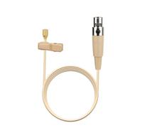 YXG Microfono Lavalier da bavero, microfono a condensatore omnidirezionale compatibile con trasmettitore Shure Wireless Bodypack, beige, con cavo da 1,45 m mini XLR a 4 pin TA4F spina