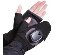 YXHGNNS Guanti riscaldati senza dita USB per donne e uomini, riscaldamento elettrico, riscaldamento rapido, con 3 temperature regolabili, guanti riscaldati per lavoro, ciclismo e sci