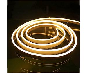 YXHL® DC12V Luce al neon a LED in silicone, impermeabile per decorazioni interne ed esterne Insegna fai-da-te, 5 metri 3000K bianco caldo