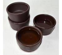 YXHUPOT Set di 4 tazze da tè in argilla cinese, Zini, Zisha, Kung Fu Tea (marrone scuro)