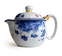 Yxhupot Teiera 12oz/350m Blu Porcellana Porcellana In Acciaio Inox Filtrazione Mash Infuser Tea