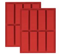 YXHZVON 2 PCS Stampi Per Barrette, Stampo Rettangolari Silicone 8 Cavità per tartufo, ganache, pane, muffin, brownie, pane di mais, cheesecake e sapone