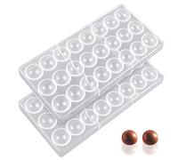YXHZVON 2 PCS Stampo per Cioccolato in Policarbonato, Stampi Cioccolatini Policarbonato per cubetti di ghiaccio, fai da te, utensili da cucina,trasparente