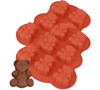 YXHZVON 2 Pezzi Moule en Silicone Oursons, 7 Cavités Ustensiles Oursons Guimauve Teglia Antiaderente, Senza BPA per Cioccolato, Muffin, Gâteau au Chocolat, Cupcake et Gelé (Mattone)