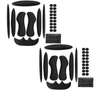 YXHZVON 2 set casco da bicicletta, imbottitura universale in schiuma per biciclette, tampone di ricambio in spugna per casco per bicicletta moto bambini, colore nero