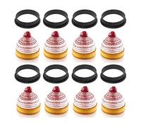 YXHZVON Anello Microforato per Crostata, 8 Pezzi di Resistenza alle Alte Temperature Anello per crostata microforato, Anello per Taglierine Antiaderente per Mousse