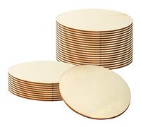 YXHZVON Dischi Legno, 50 Pezzi per Decorazioni da 7.6 cm, Spessore 2 mm, Grezzo, per Artigianato e Sottobicchieri