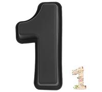 YXHZVON Stampo Torta Numero 1, Stampi con Forme Particolari in Silicone, Grande Stampo per 3D Torta, Stampi Numeri Grandi per Compleanno Matrimonio Feste(Nero)